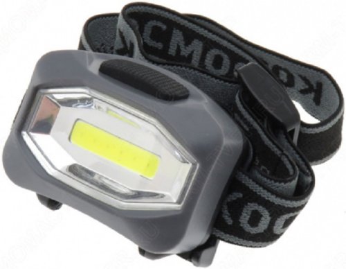 Фонарь светодиодный налобный Космос KOC-H101-COB 3Вт 3хААА Серый картинка 